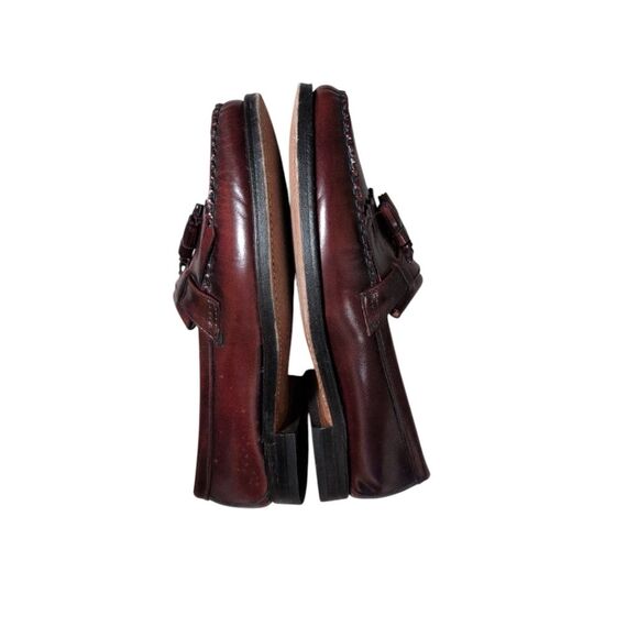 Vintage Hanover burgundy leather kiltie tassel Wing Tip loafers men\'s size 10 main image 5